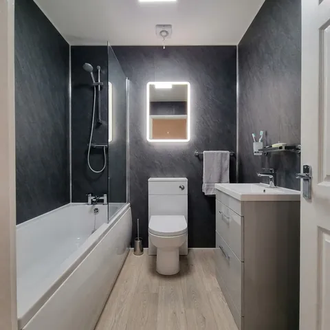 Charcoal Slate finish — Thistle Property Care bathroom installation Glasgow
