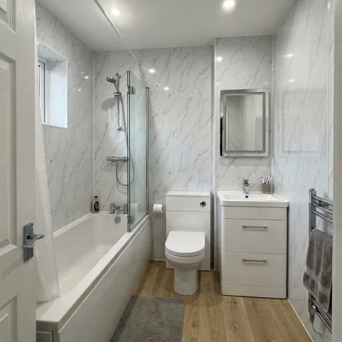 from £3,500 wet wall bathroom package installed in Glasgow
